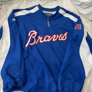 Atlanta Braves pullover water proof wind breaker